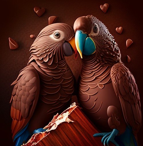 2 Chocolate parrots