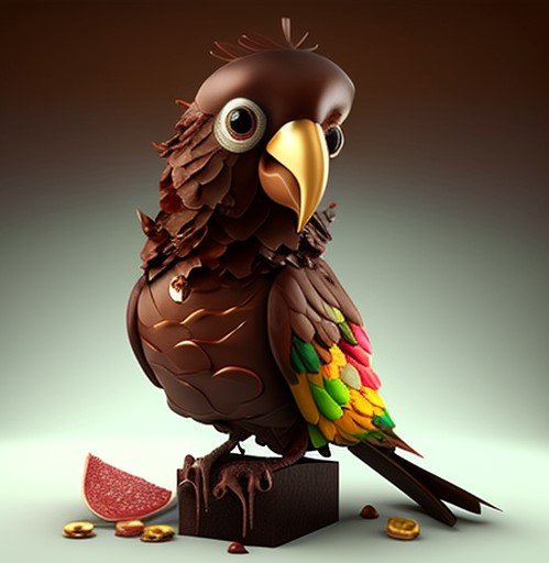 Chocolate parrot
