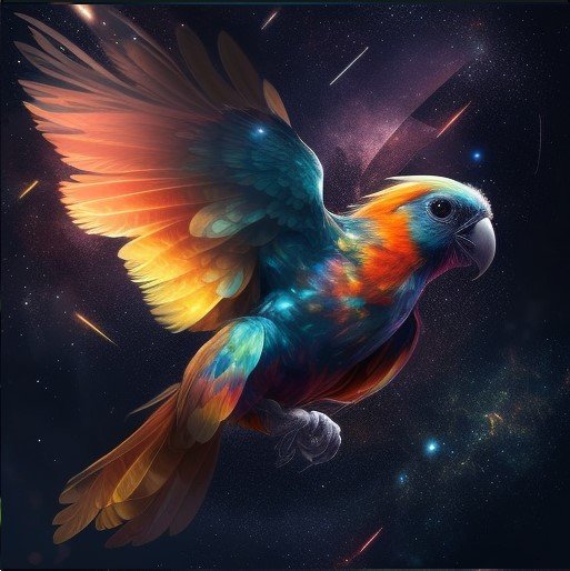 parrot in space