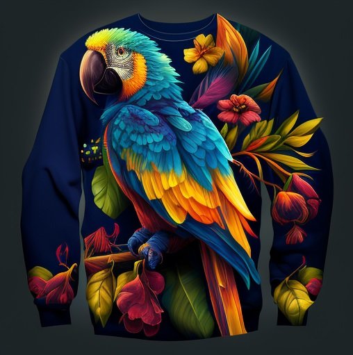 parrot pullover shirt design