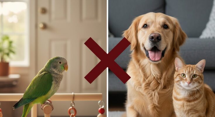 parrots and other pets